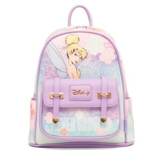Tinkerbell WondaPop 11" Vegan Leather Fashion Mini Backpack in Purple. NWT!
